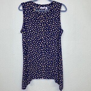 Logo Layers Printed Sheer Mesh Tank Top Size Large